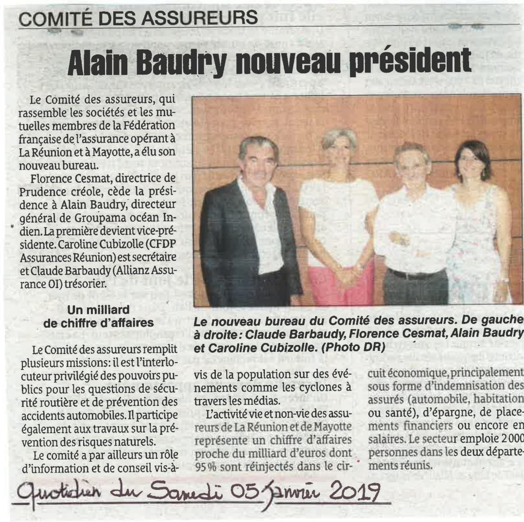 Alain Baudry, nouveau Président depuis le 1er janvier 2019
